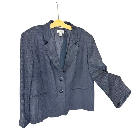 Talbots Polka Dot Pantsuit Blazer 22W Pant 24W Made USA Italian Fabric plus size - Picture 5 of 15